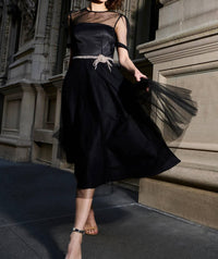 Emily Shalant - Luxe Tulle Dress with Crystal Waist Trim