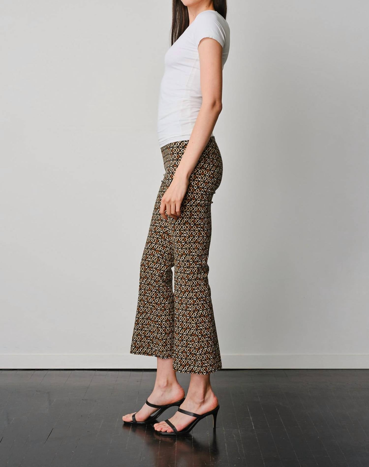 Avenue Montaigne Leo Flare Cut Leg pants in aztek - women's pants - alternate view
