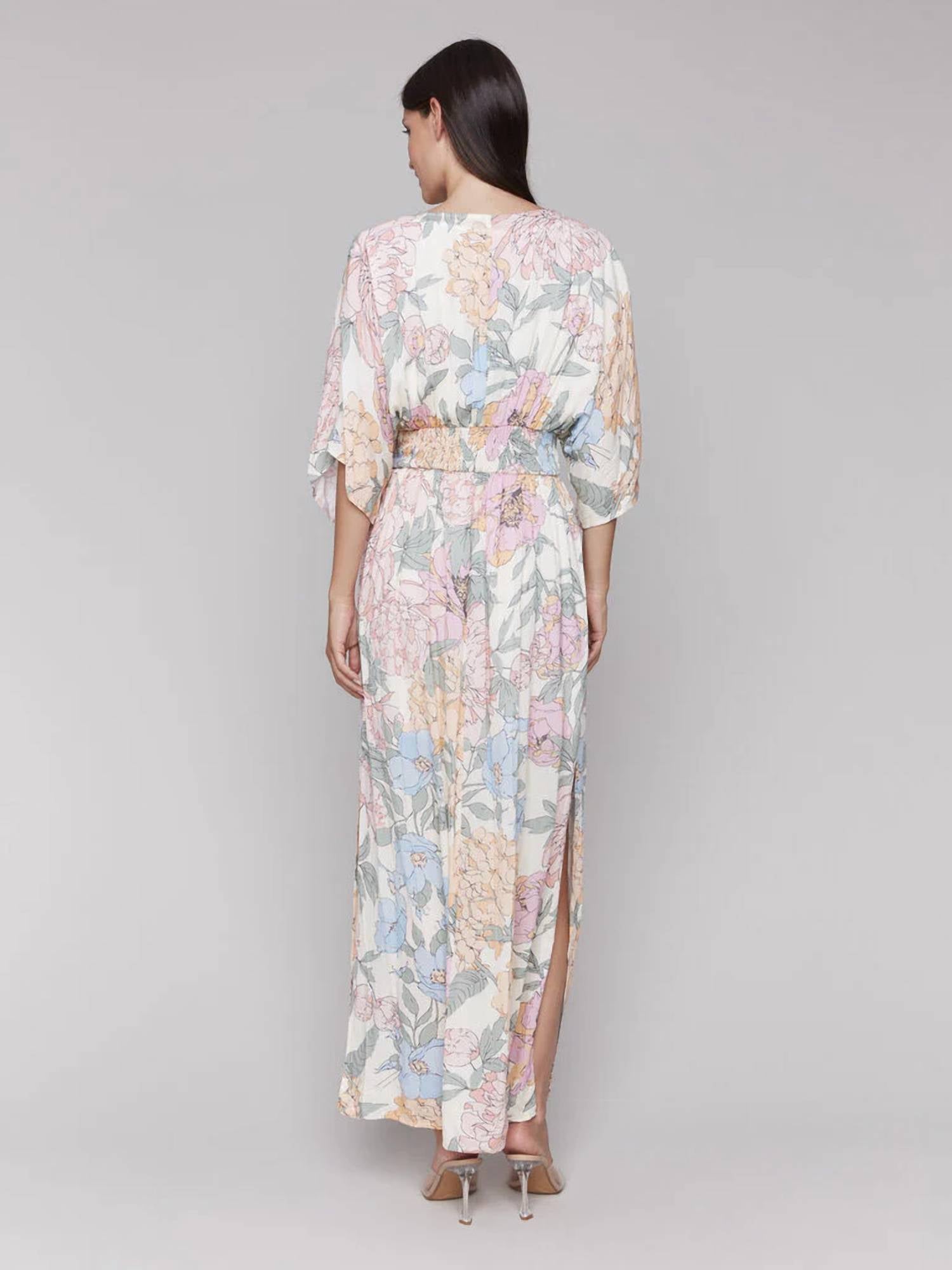 CHARLIE B Floral Dolman Maxi Dress in dahlia - women's dress - view 4
