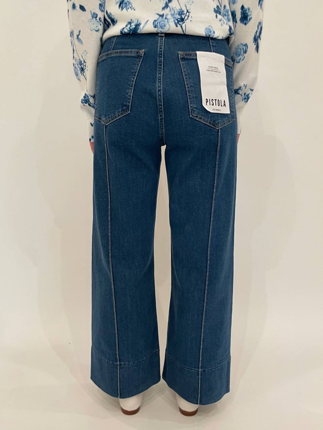 Pistola - Women's Penny Pintuck High Rise Wide Leg Jeans