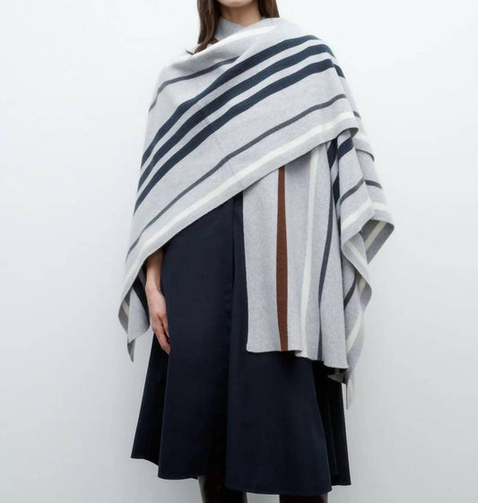 Twp - Striped Wrap Poncho