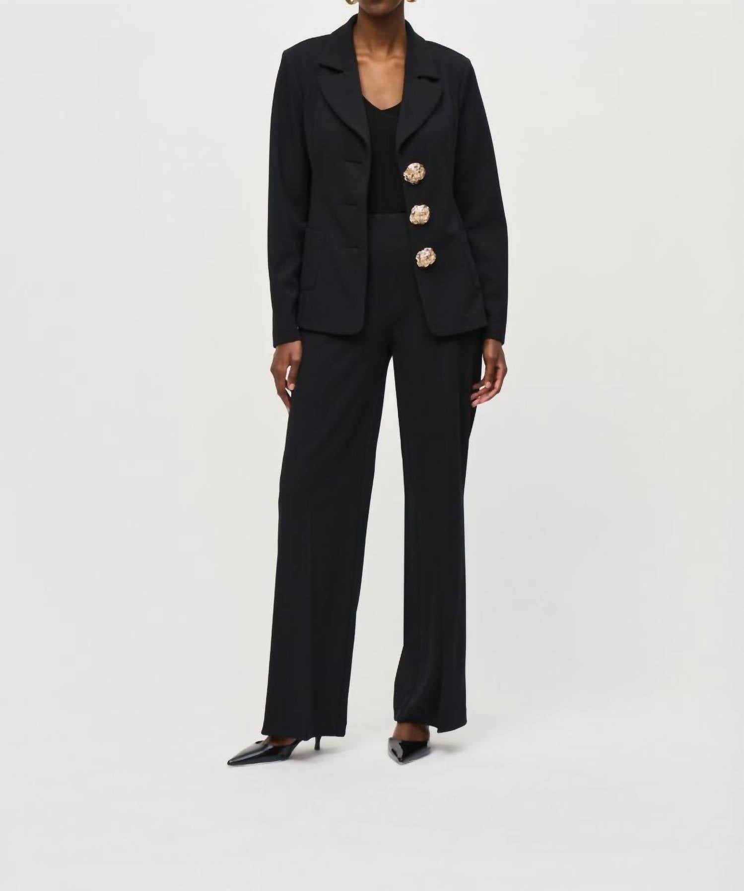 Joseph Ribkoff - Statement Button Long Sleeve Blazer Jacket