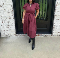 maude vivante Clara Dress in wine - women's dress