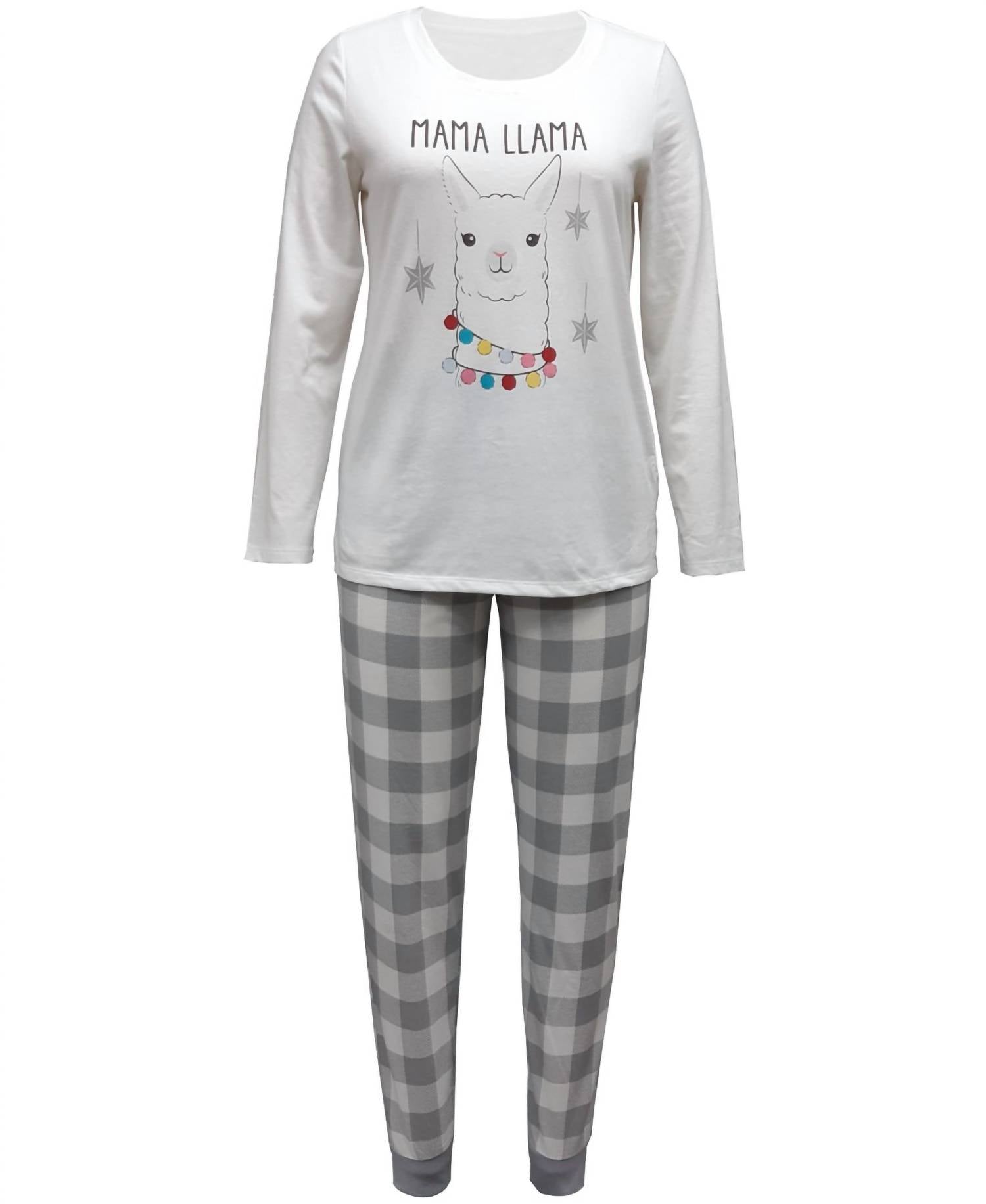 Family Pjs - Women's Holiday Llama Pajama Set