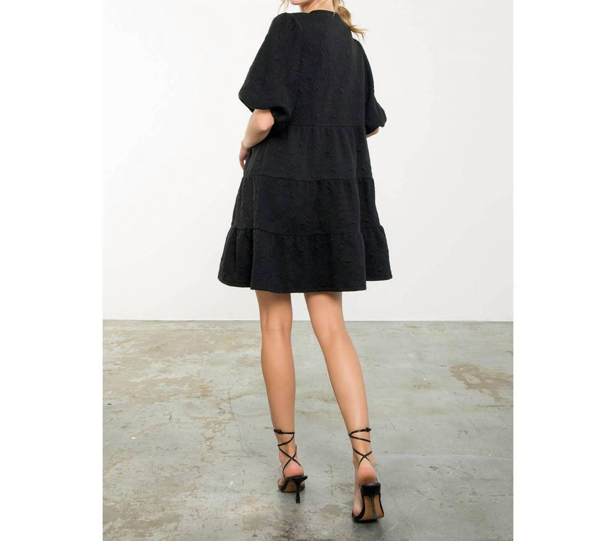 Thml - Puff Sleeve Textured Dress