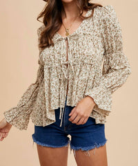 AnnieWear Audrina Top in beige - women's blouse
