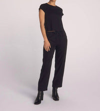 Bella Dahl Pull On Trouser in black - women's pants - view 4