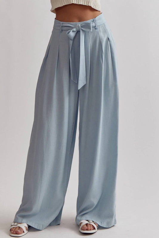 Entro - Wide Leg Paper Bag Pants