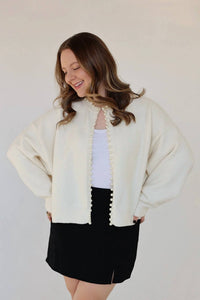 Klesis - Eloise Pearl Embellished Knit Cardigan