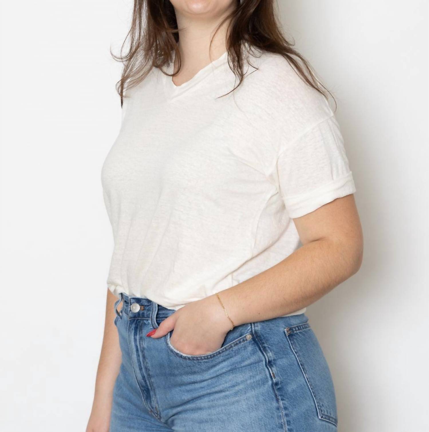 Ma'Ry'Ya - Linen V-neck Tee