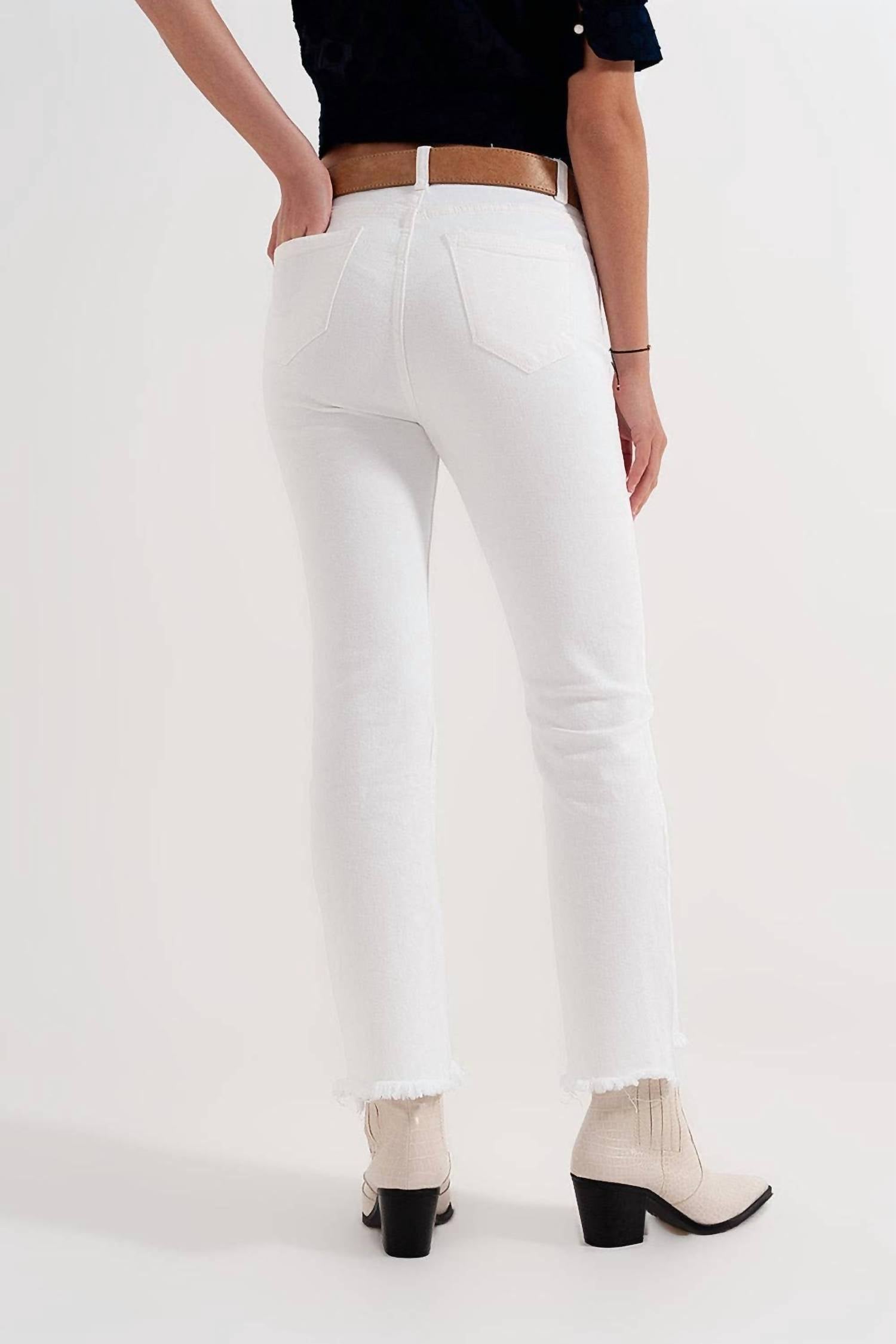 Q2 - Cameron Cropped Flare Jean With Raw Hem