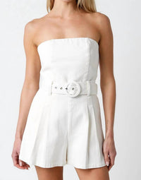Olivaceous - Stella Strapless Romper