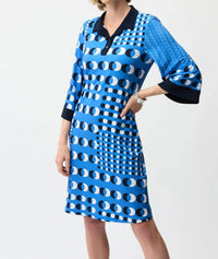 Joseph Ribkoff - Polka Dot 3/4 Sleeve Shirt Dress