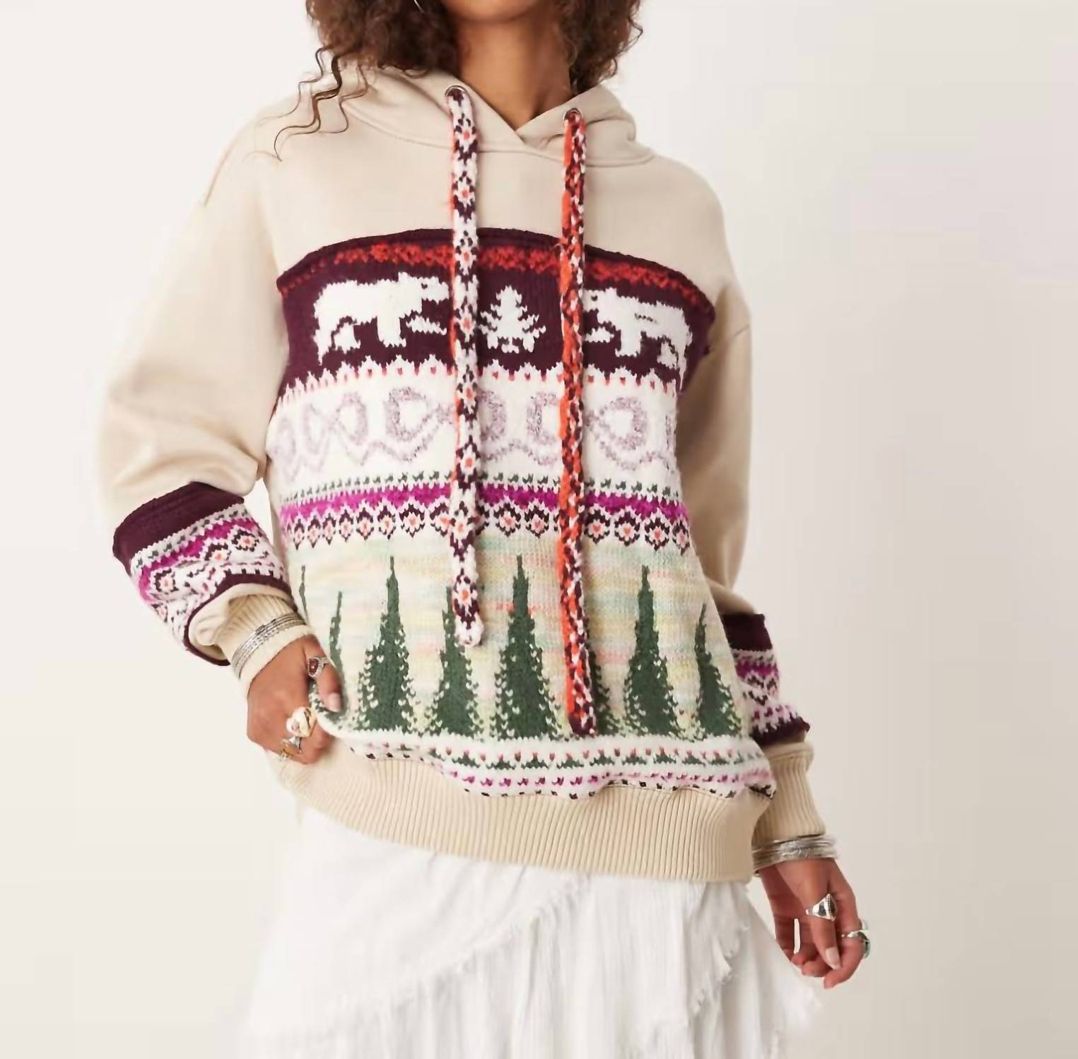 Free People - Christmas Sweater Hoodie
