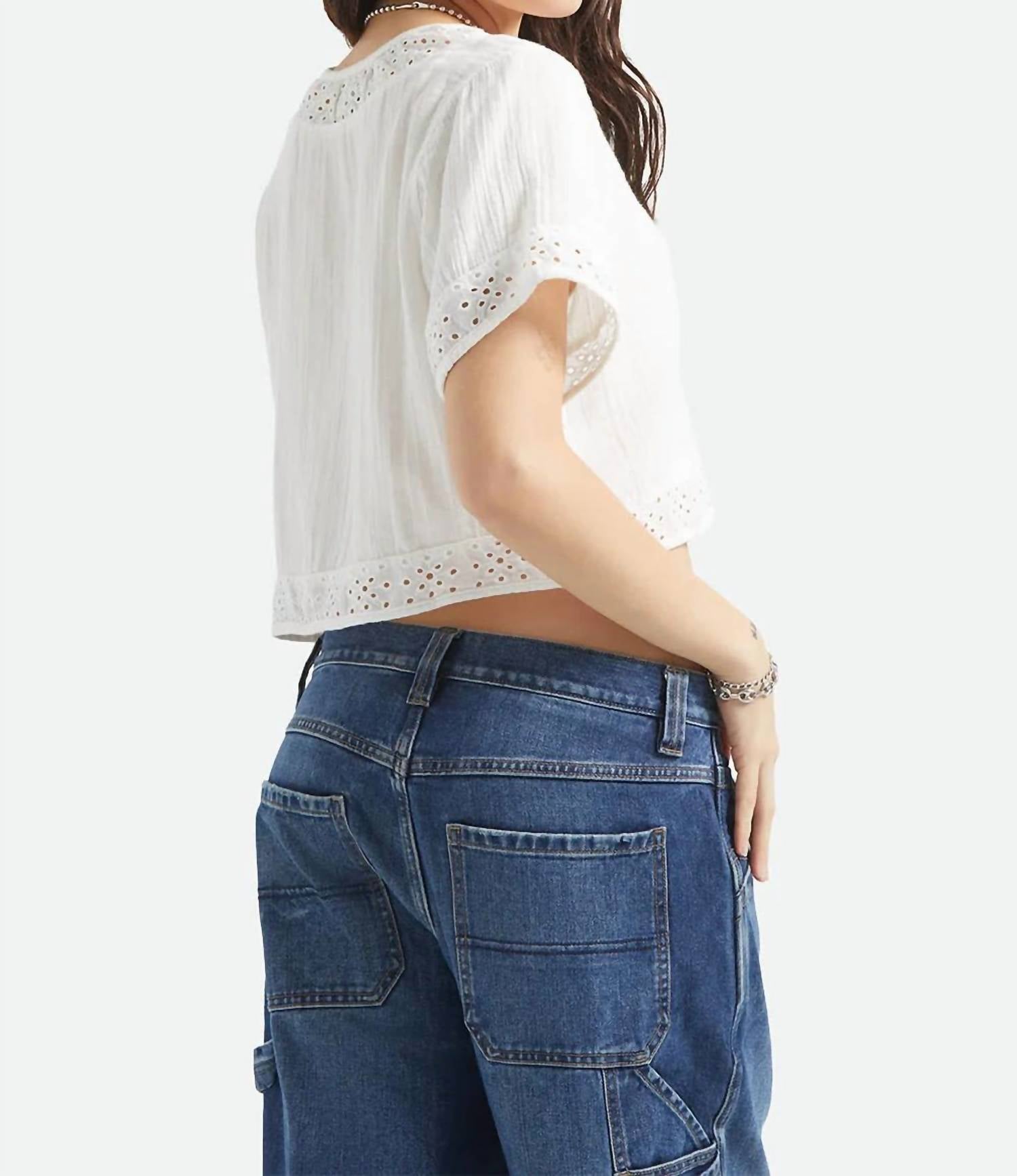 Brixton - Seaside Eyelet Top