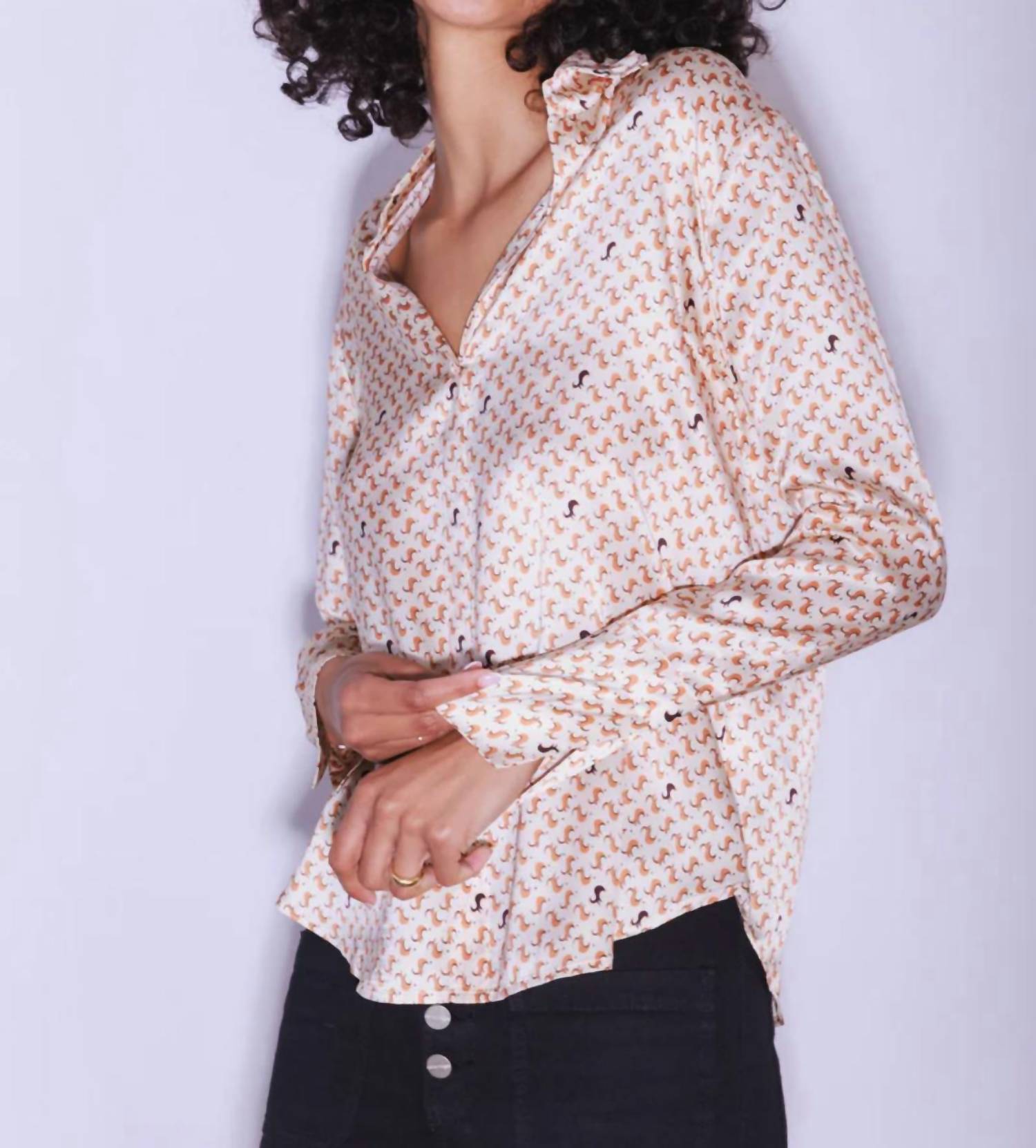 Catherine Gee - Daria French Cuff Silk Blouse