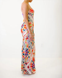 Lavender Brown - Talia Floral Strapless Maxi Dress