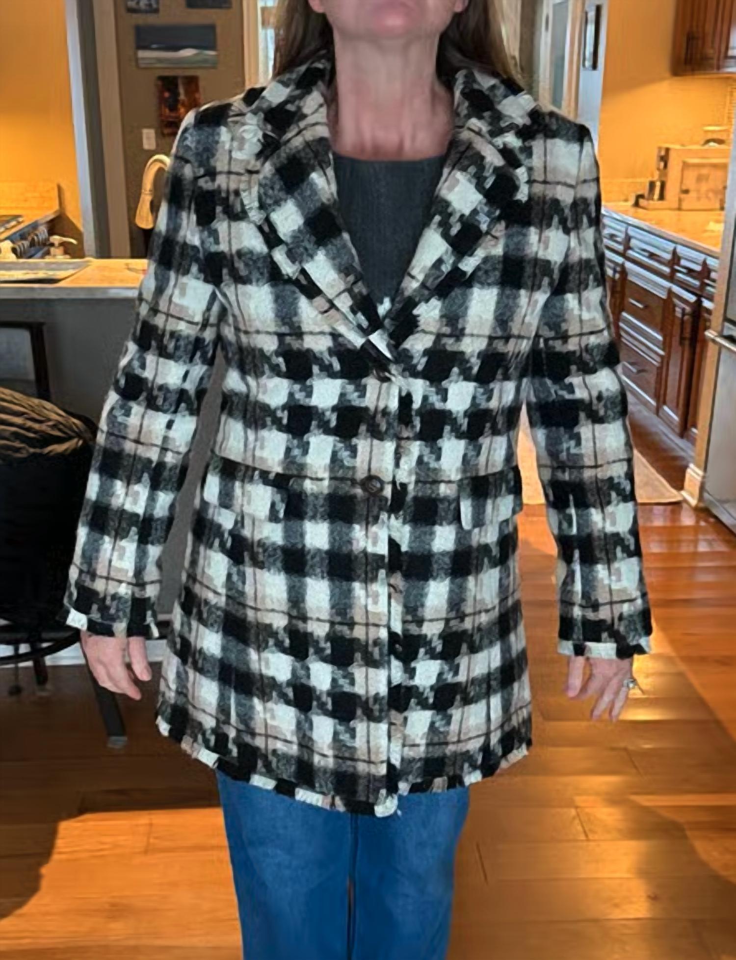 Boho Chic - Ladies Longer Checkered Coat