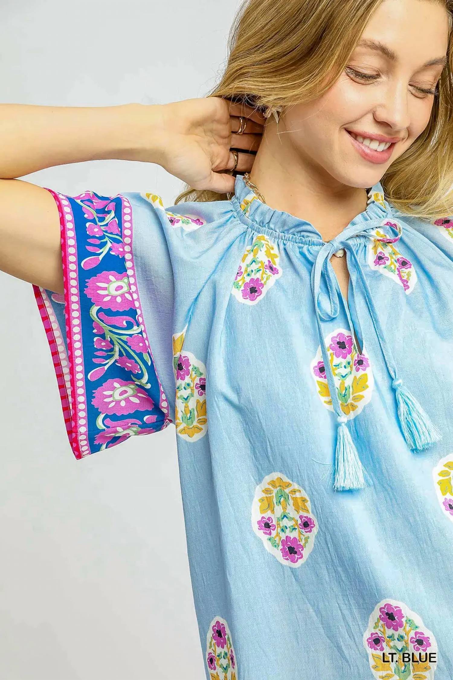 Umgee - Boho Bloom Border Top