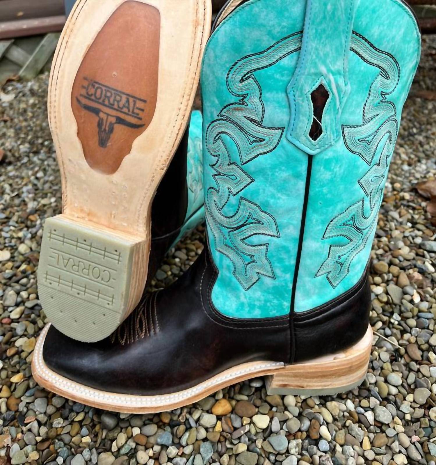 Corral - Men's Leather & Shaft Square Toe Cowboy Boot