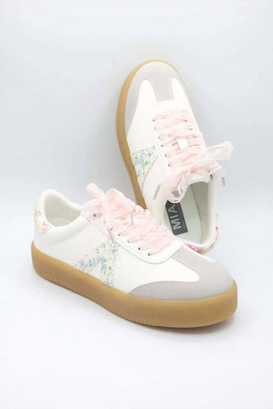 Mia - Women's Axel Floral Lace Ribbons Sneaker