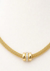 No Whining Designing - Women's Mesh Crystal Collar Necklace