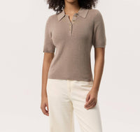 Rag & Bone - Darcey Cotton Cash Short Sleeve Polo Shirt
