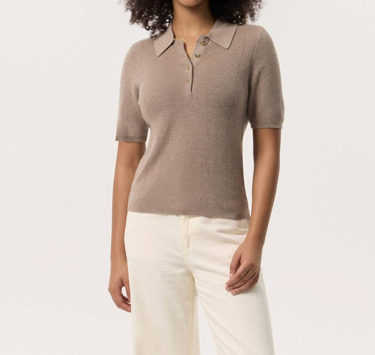 Rag & Bone - Darcey Cotton Cash Short Sleeve Polo Shirt