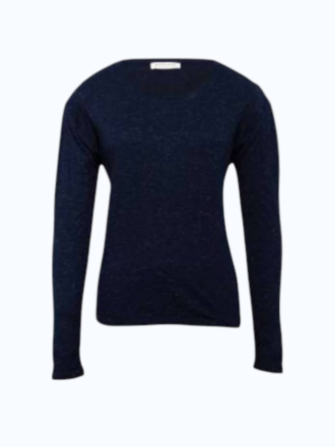 Maison Hotel Women's Elodie T-shirt in navy - women's long sleeve top