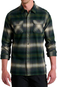 KUHL Dillingr Flannel Long Sleeve Shirt in dark forest - men's shirt