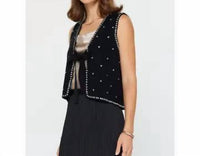 Current Air - Crystal Beaded Knit Vest