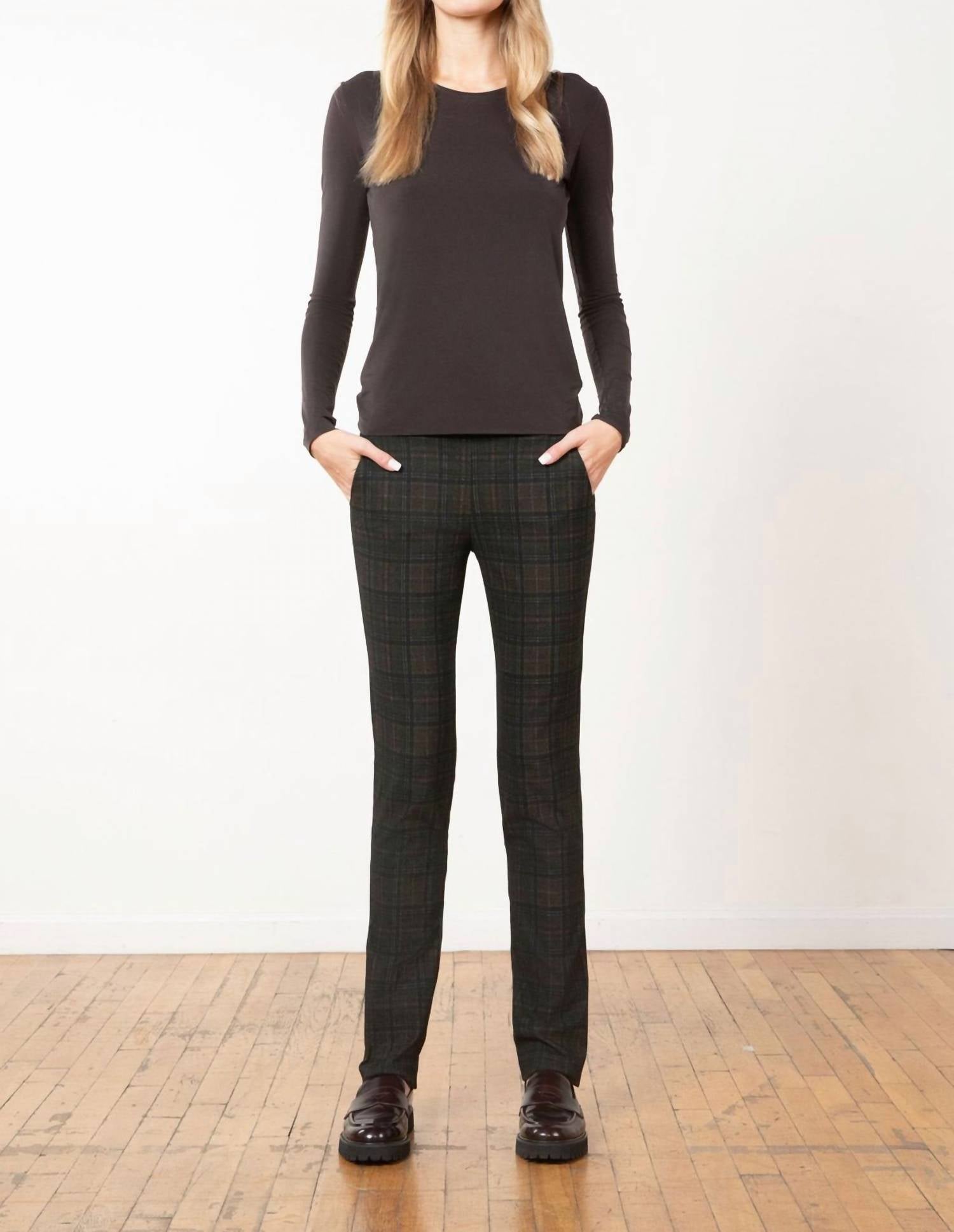 Avenue Montaigne - Women's Heritage Plaid Straight Leg Pants