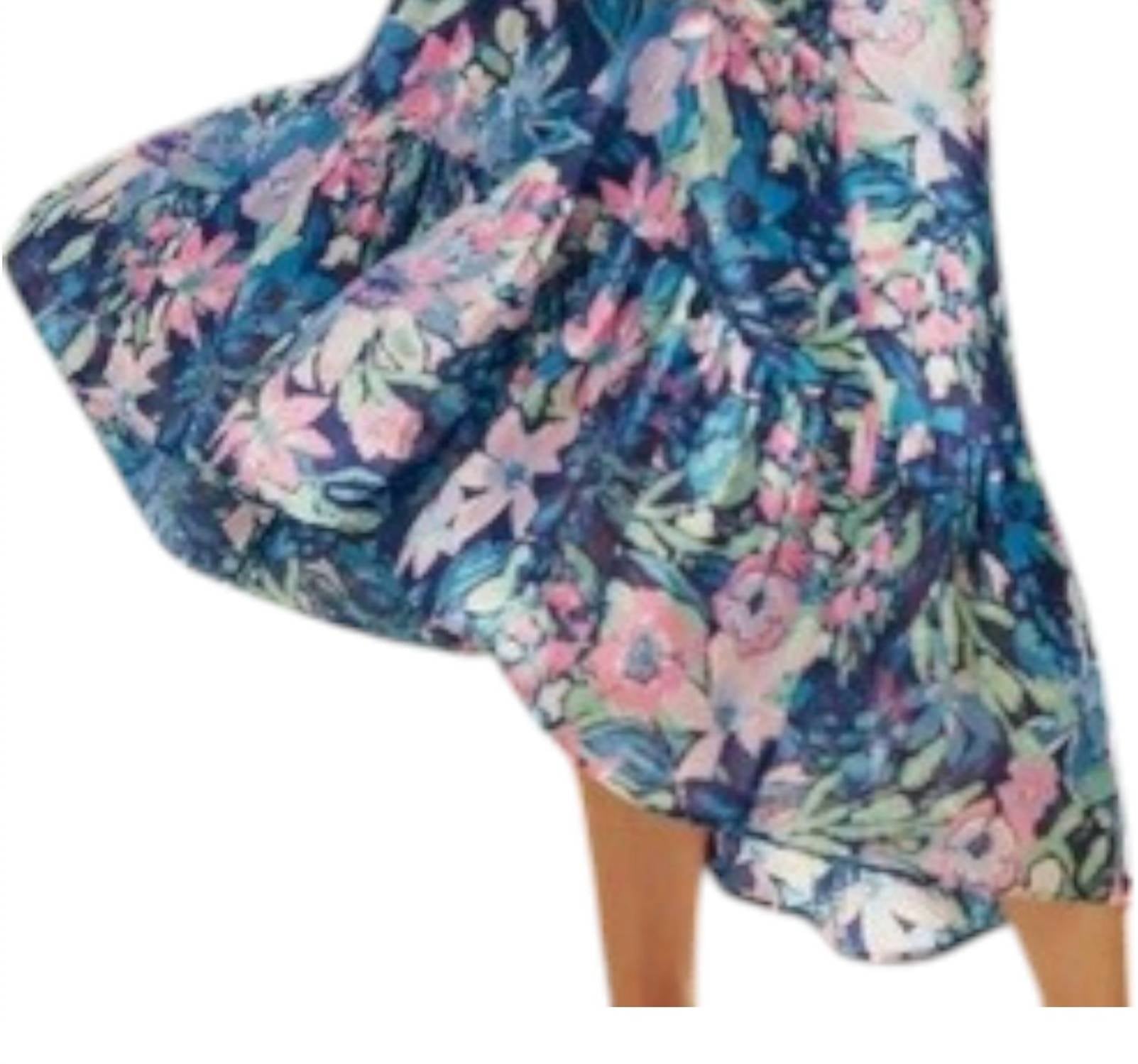 Current Air - Painterly Floral Midi Dress