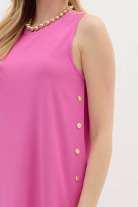 Entro - Solid Rib Textured Midi Dress