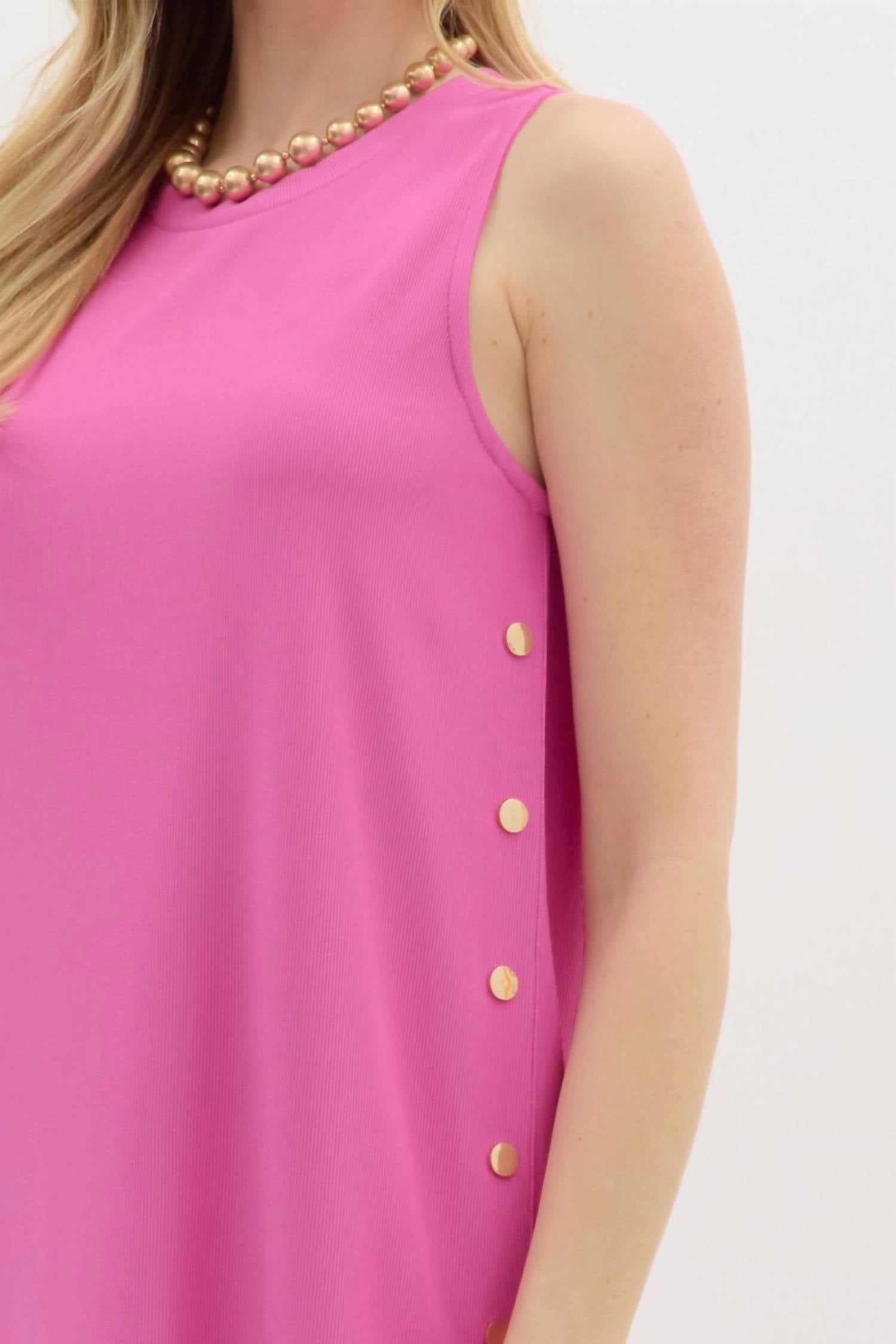 Entro - Solid Rib Textured Midi Dress