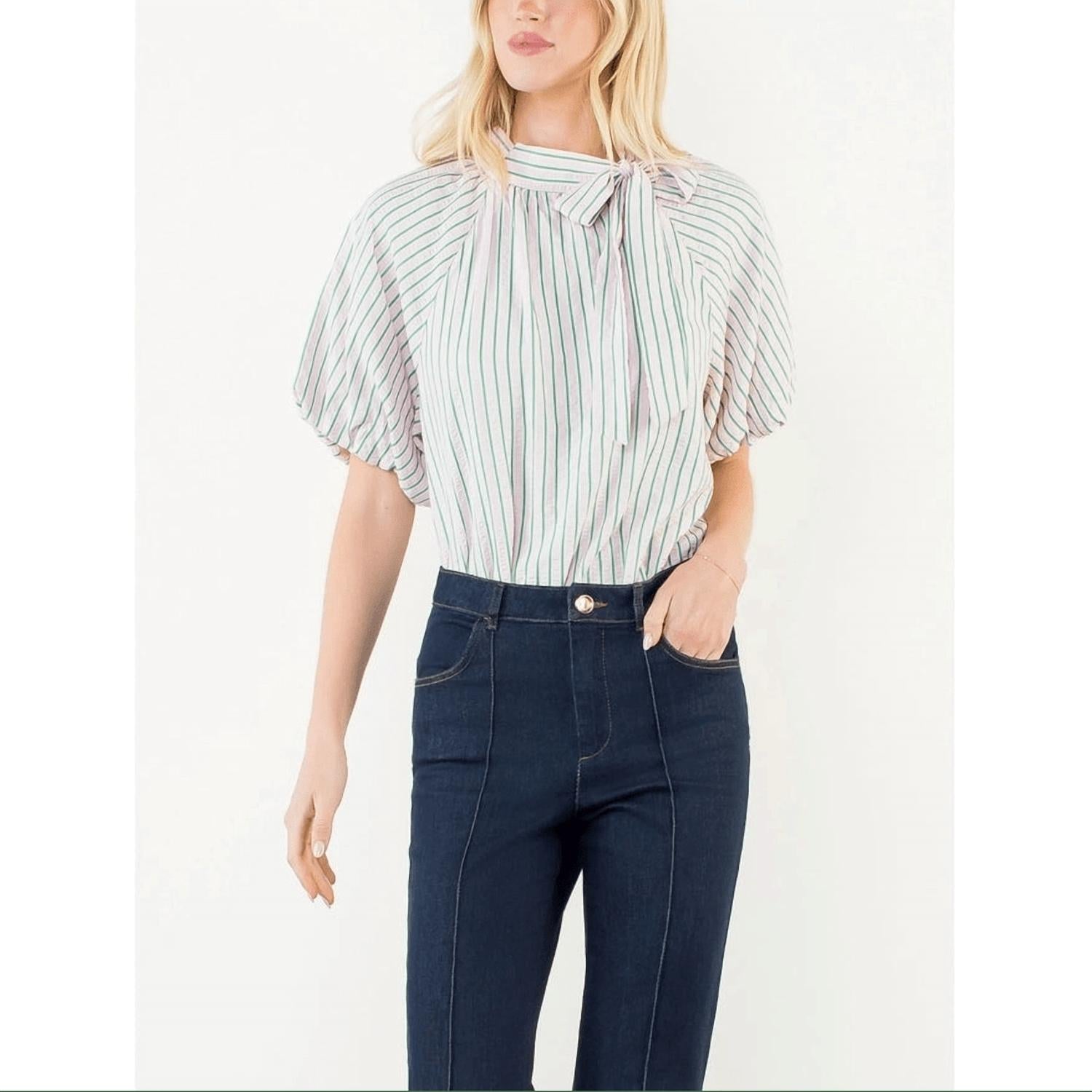 Thml - Puff Sleeve Stripe Top