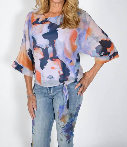 Frank Lyman - Woven Chiffon Overlay Top