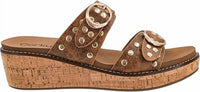 Corkys Footwear Women's Told You So Wedges in cognac distressed - women's sandal