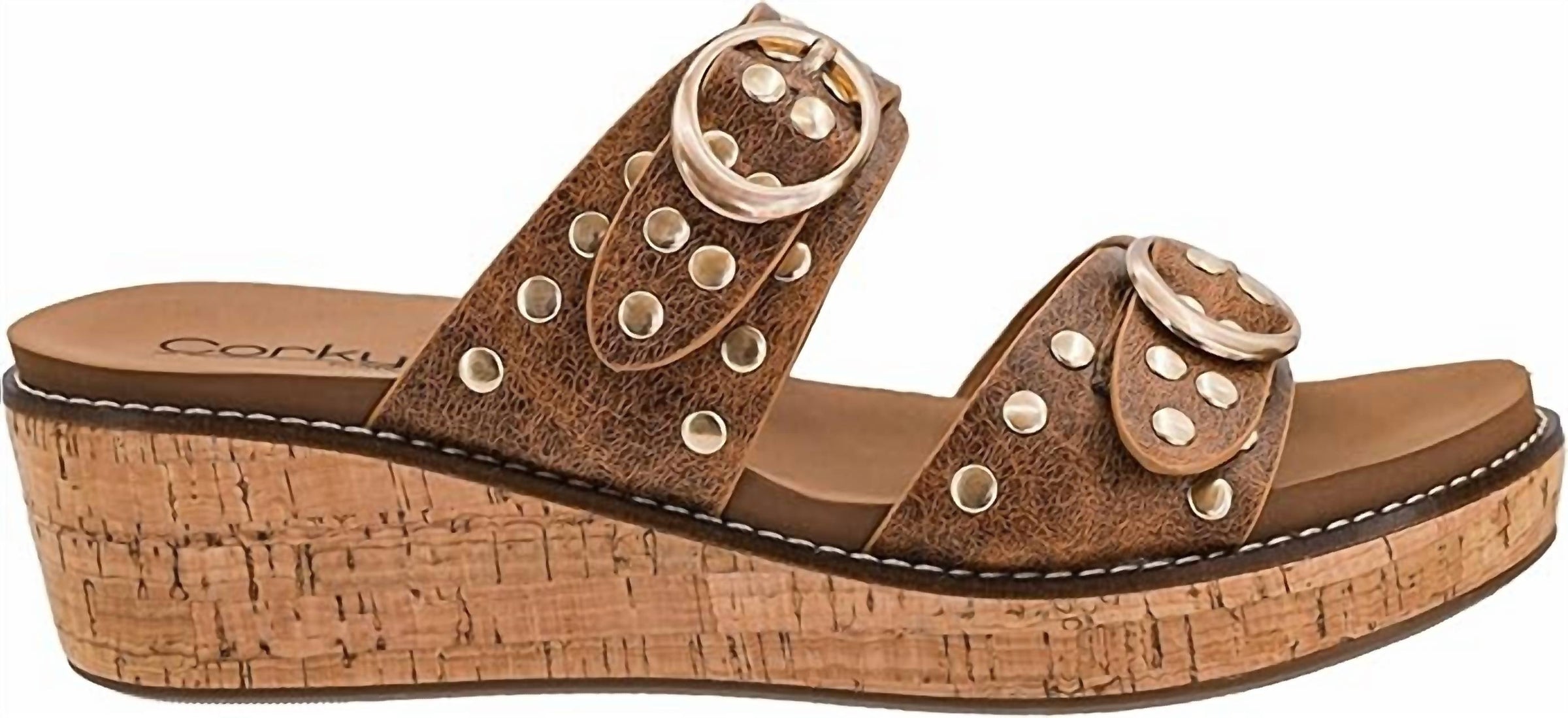 Corkys Footwear Women's Told You So Wedges in cognac distressed - women's sandal