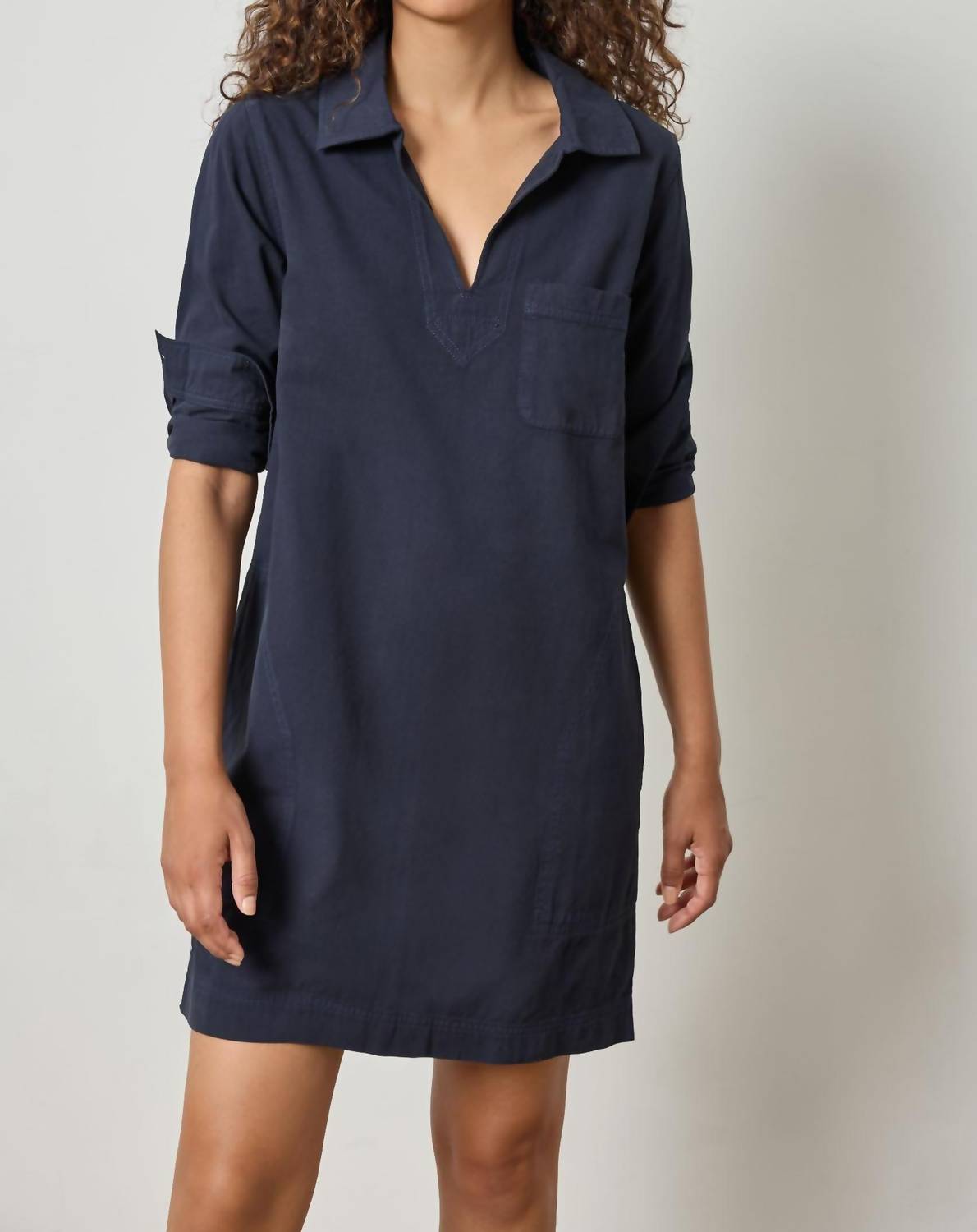Lilla P - Split Neck Collared Dress