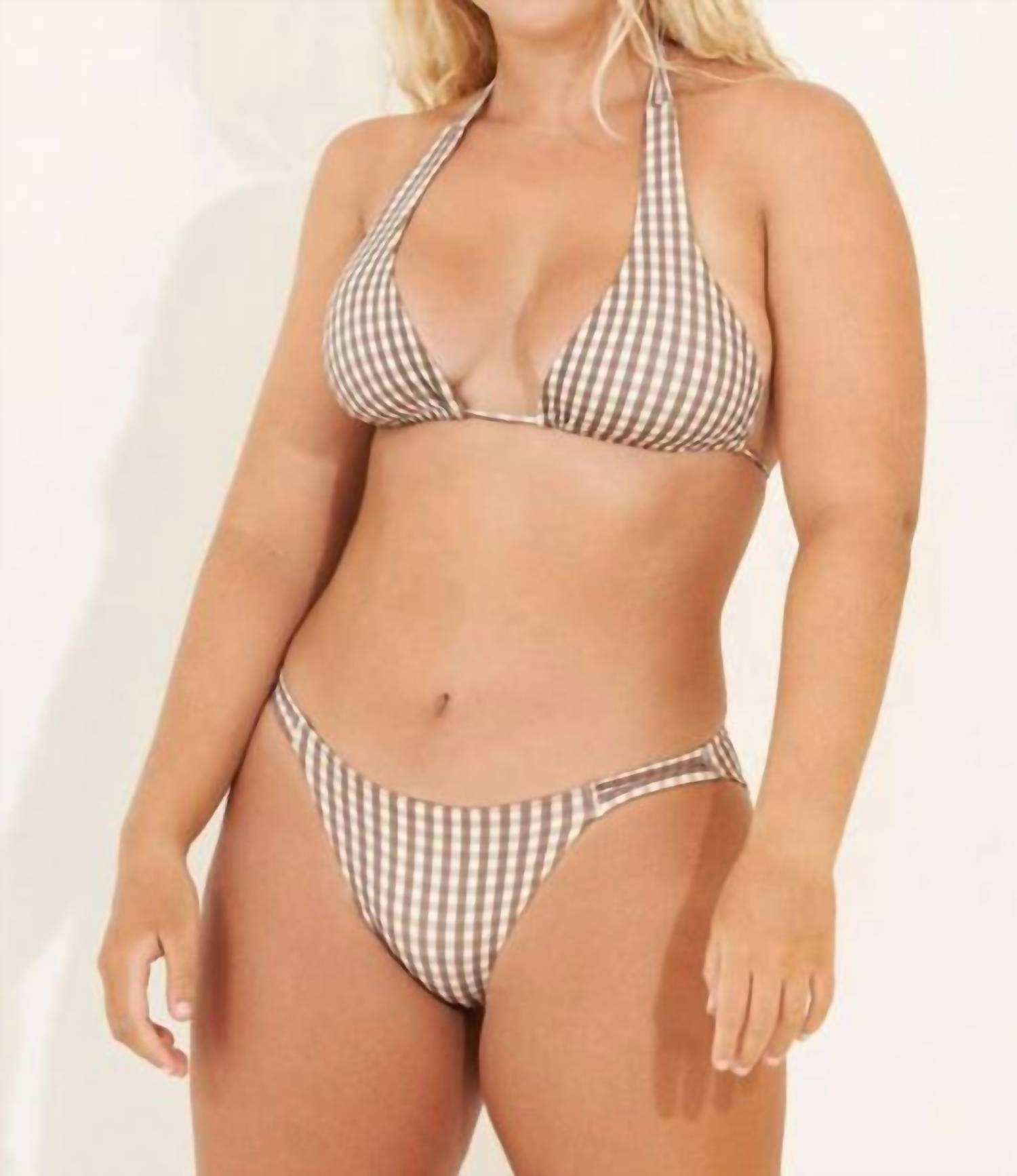 MAAJI Vichy Split Strap Bottoms in beige - women's swimwear - view 4