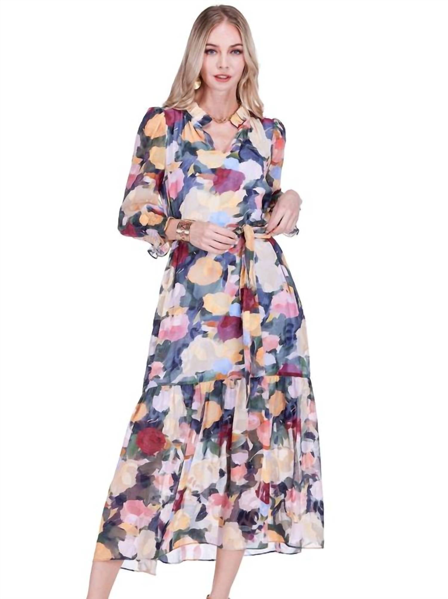 Joy Joy - Split neck maxi dress