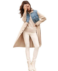 Renuar Cashew Woven Jacket in beige - women's jacket