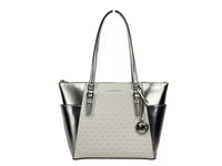 Michael Kors - Women's Charlotte Leather Top Zip Tote Bag Purse Large