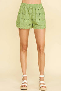 Pinch - High Waist Eyelet Shorts