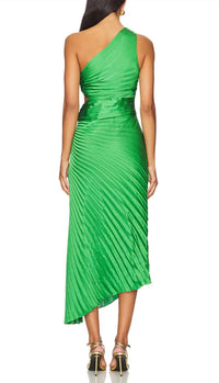 A.L.C. - Dahlia One-shoulder Pleated Maxi Dress