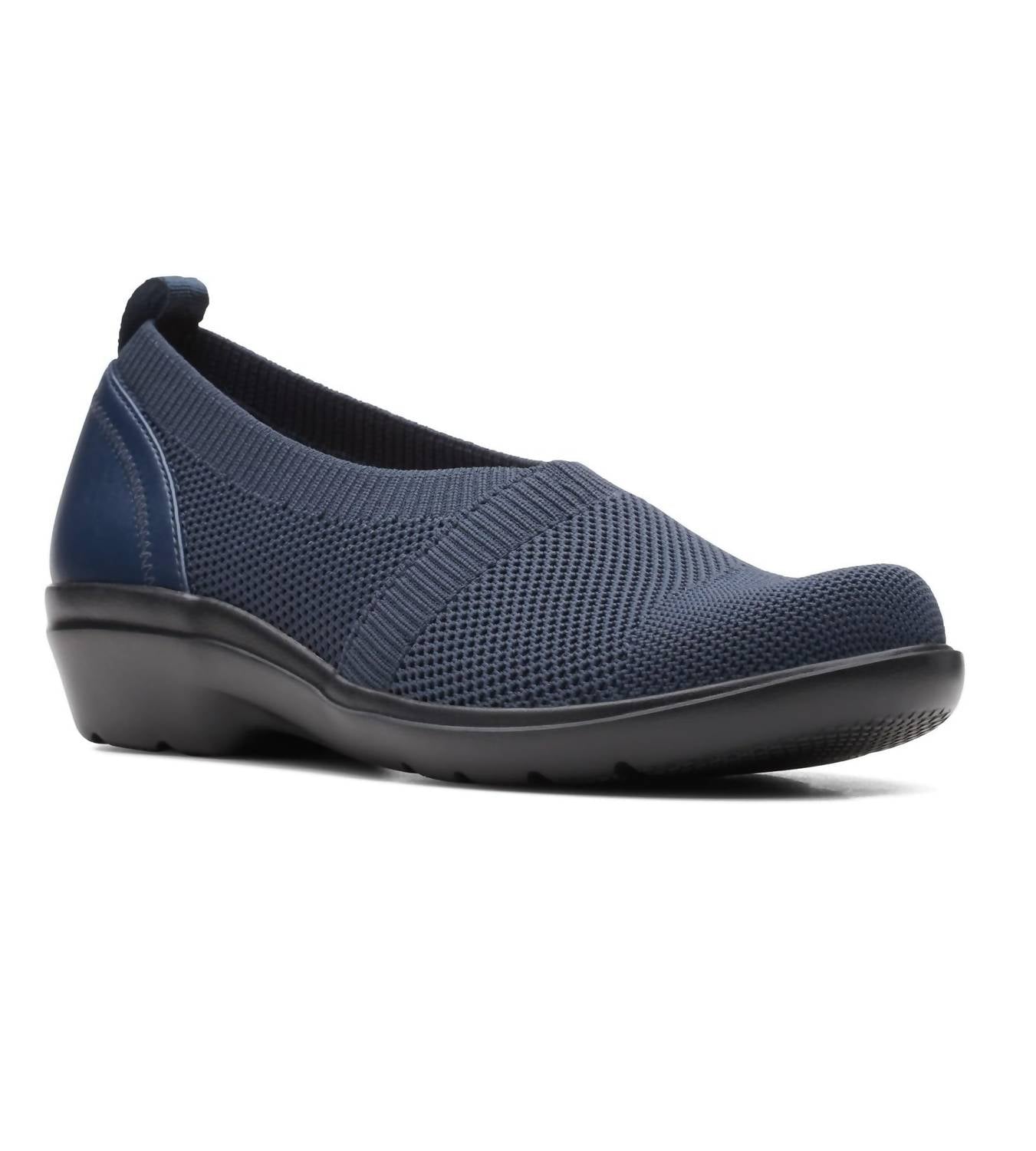 Clarks Women's Sashlyn Style Loafer in navy combi - women's flats
