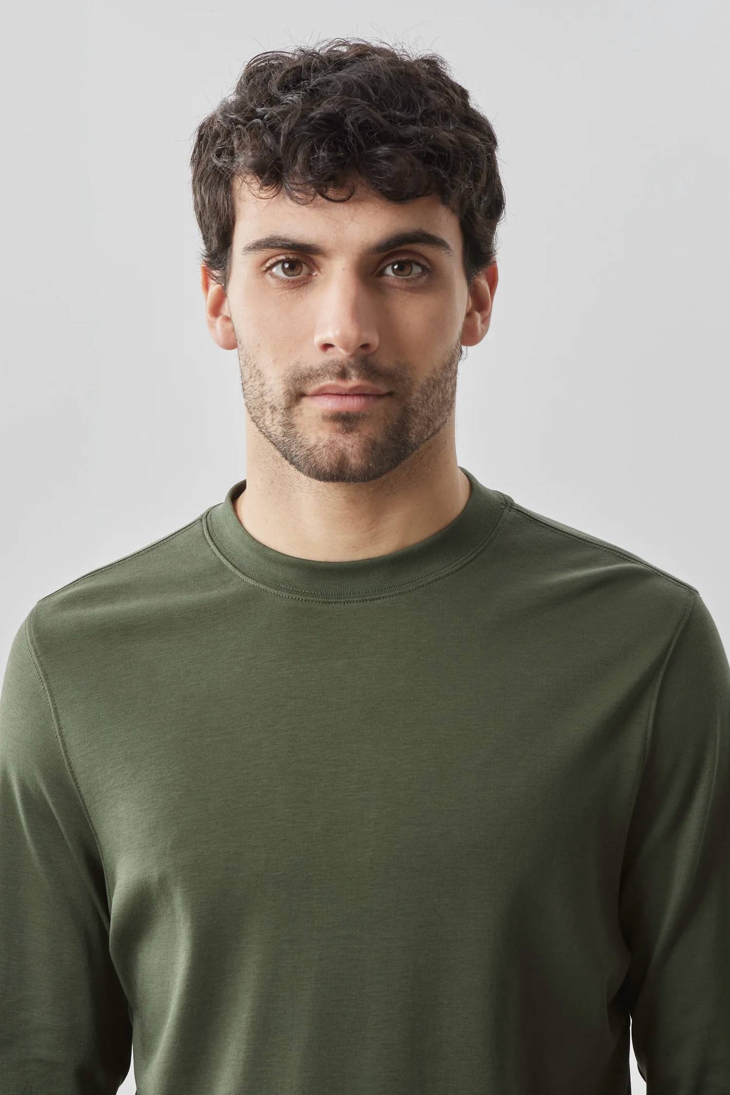 Robert Barakett - Long Sleeve High Crew Neck Tee