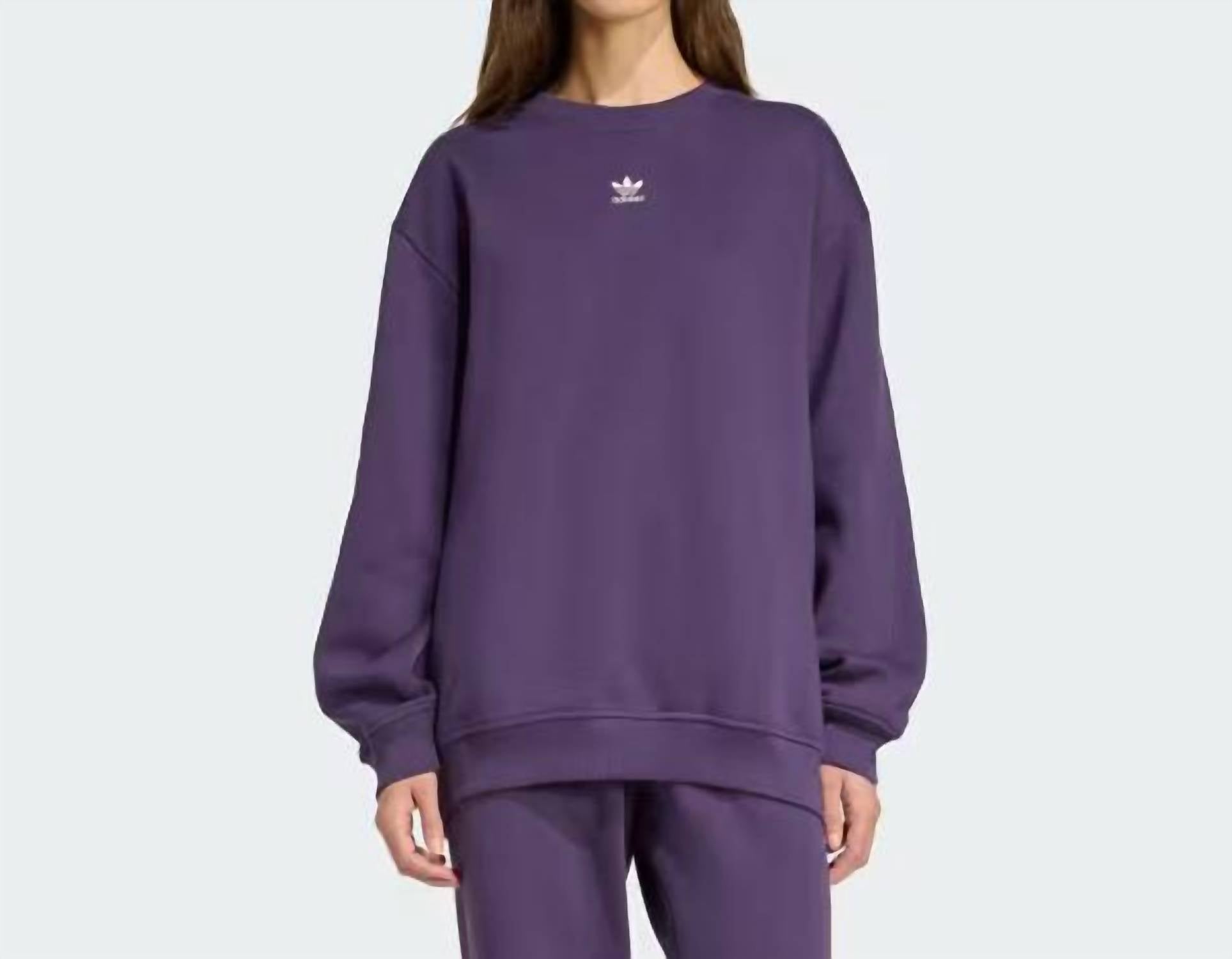 Adidas - Women's Essentials Fleece Long Oversized Crew Sweatshirt