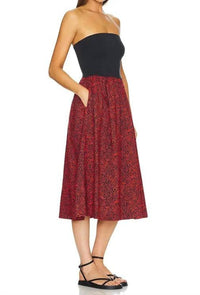 Nation LTD Gabbriette Strapless Dress in abstract swirl - women's dress - alternate view